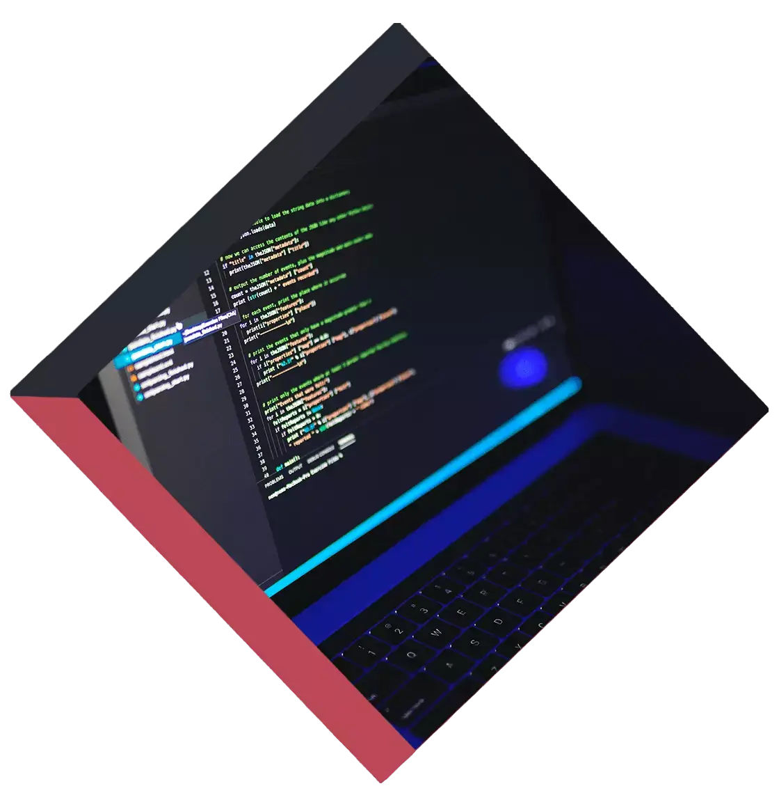 immagine che ritrae pc con ide per programmare